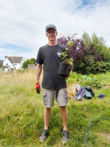 Planting at the Paganhill Community Group's community garden